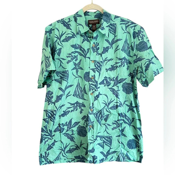 COOKE STREET MENS HAWAIIAN SHORT SLEEVE BUTTON DOWN SHIRT - Picture 1 of 3
